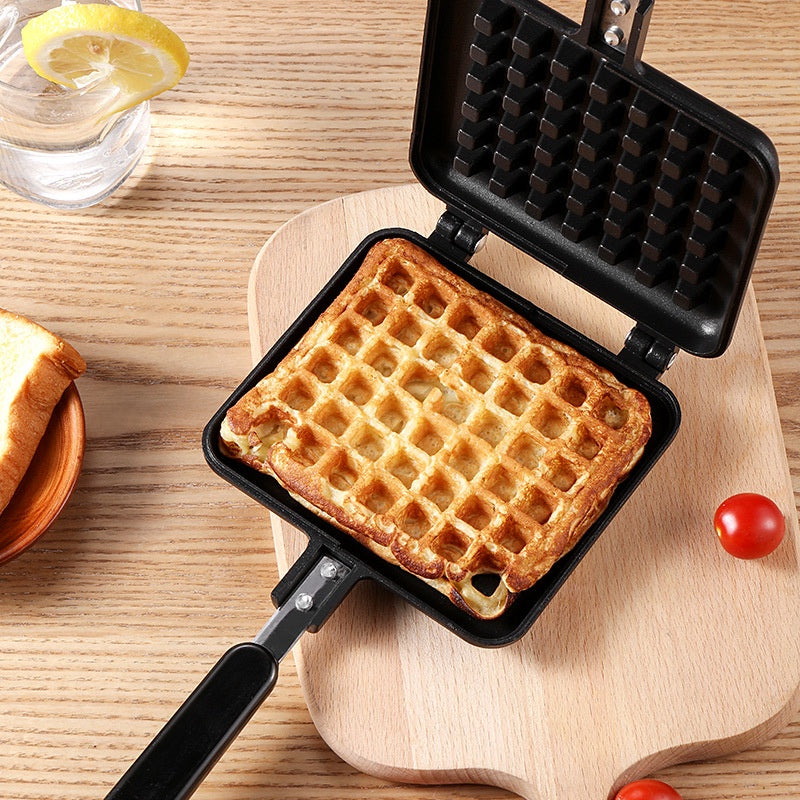 Non-Stick Waffle Maker Household Kitchen Waffle Baking Mold Gas Pan Bubble Egg Cake Oven Breakfast Durable Baking Tool