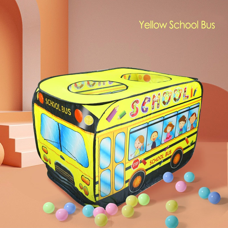 Children Play Tent Kids Bus Folding Ice-Cream School Bus Tent All Time Favorite