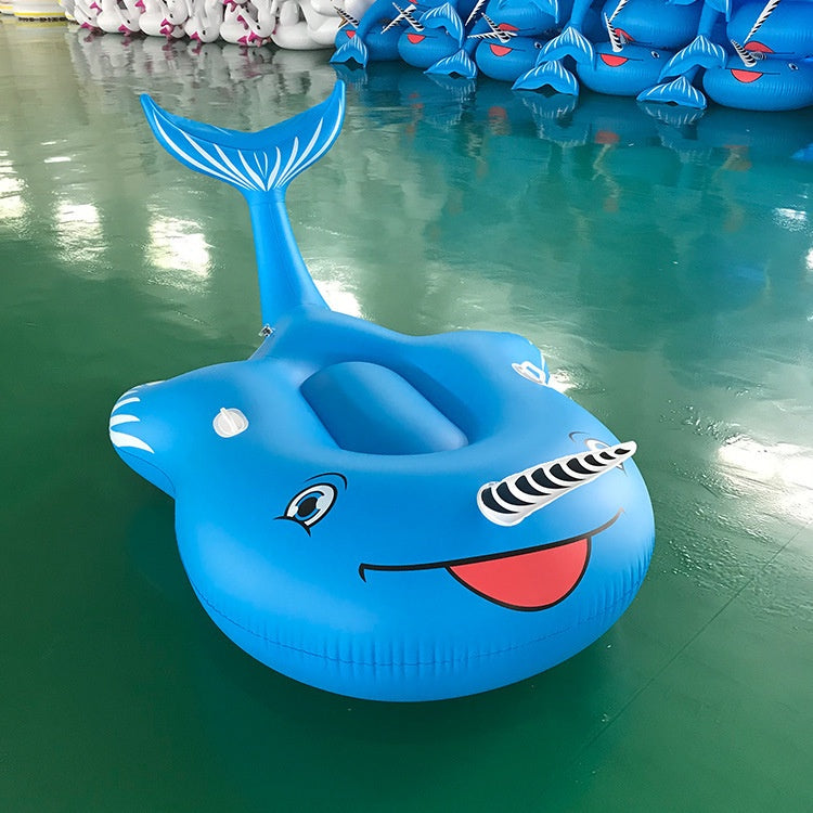 Copy of Whale Narwhal Floatie Floating Inflatable Pool Float For Kids Adult Float Raft Water Floating Boat Ride-On Swimming