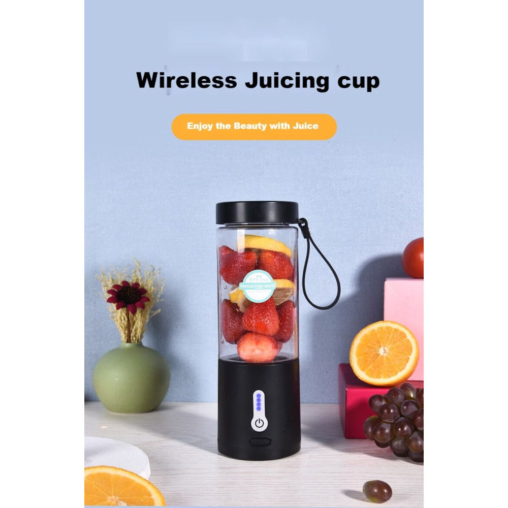 Powerful Portable 6 Cutter Head Blender Household 530ml USB Type-C Charging Blender Fruit Vegetable Mini Wireless Juicer