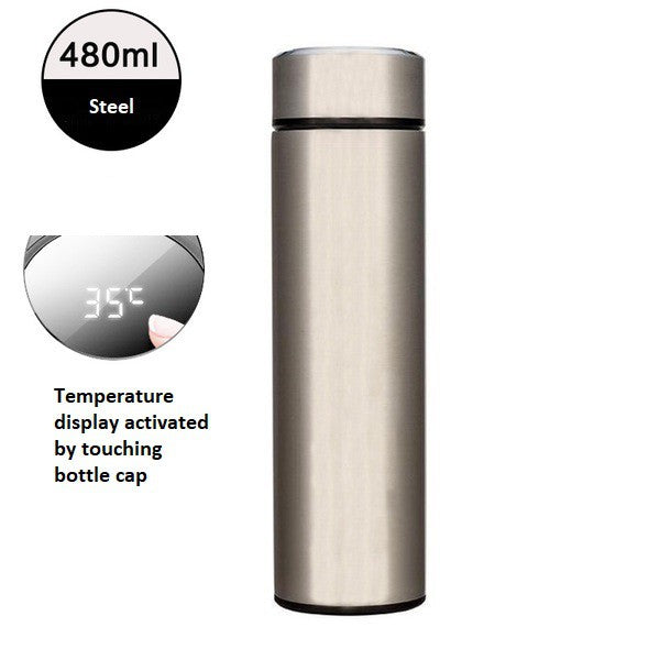 Vacuum Cup Insulated Hot And Cold Thermos Flask Water Bottle Thermal Temperature Cup Tumbler 480ML Easy and Durable