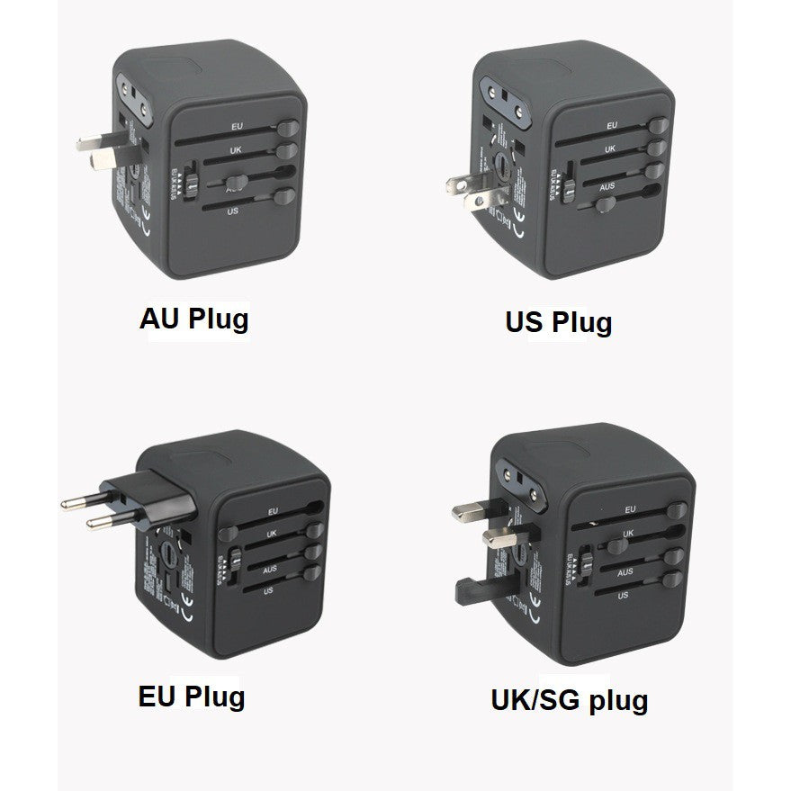 Universal Travel Adapter (4 USB) overseas phone quick fast charge power plug