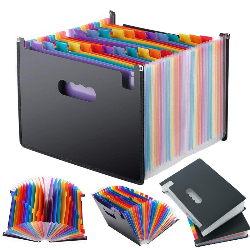 13 24 37 48 Layer A4 Expanding File Folder Document Waterproof Organizer Portable Paper Storage Multi-layer File Bag