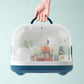 Portable Baby Bottle Drying Rack Storage Box Anti-Dust with Detachable Tray Milk Bottle Drainer