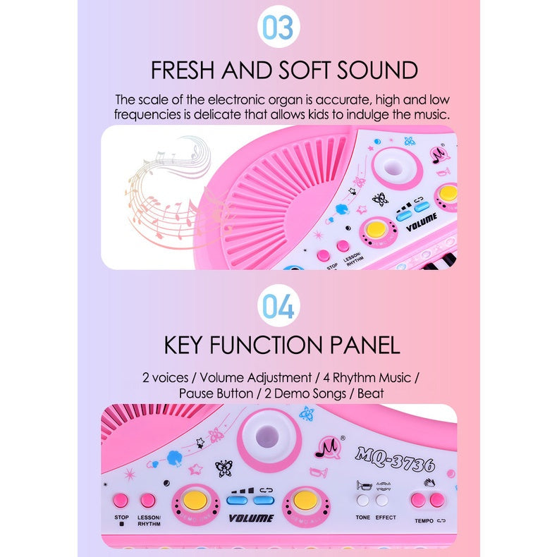 Copy of Kids Piano 37 Key Keyboard Piano Musical Toy With Microphone For Children's Toy Musical Instrument