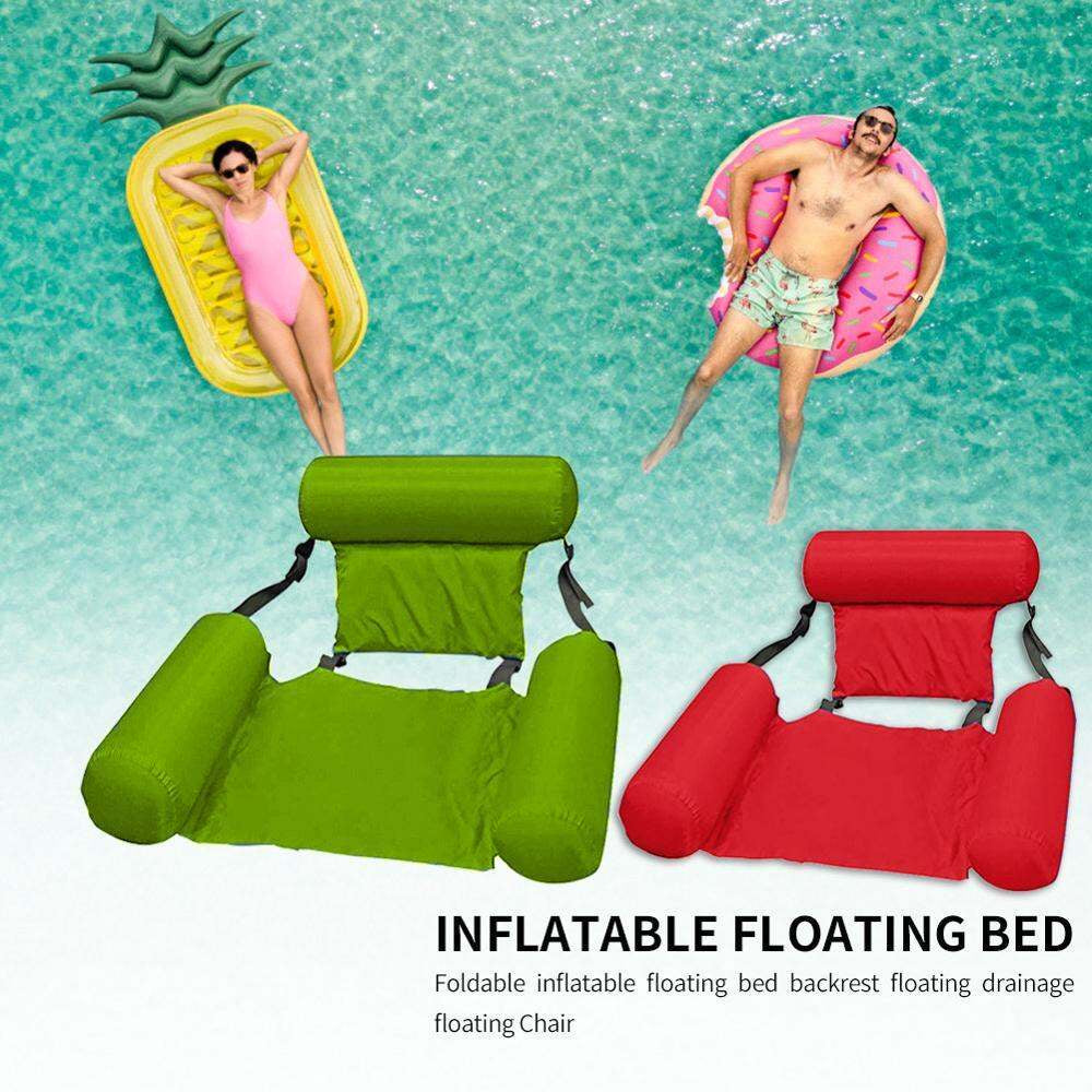 PVC Summer Inflatable Foldable Float Row Swimming Pool Water Hammock Air Mattresses Bed Beach Water Sports Lounge Chair