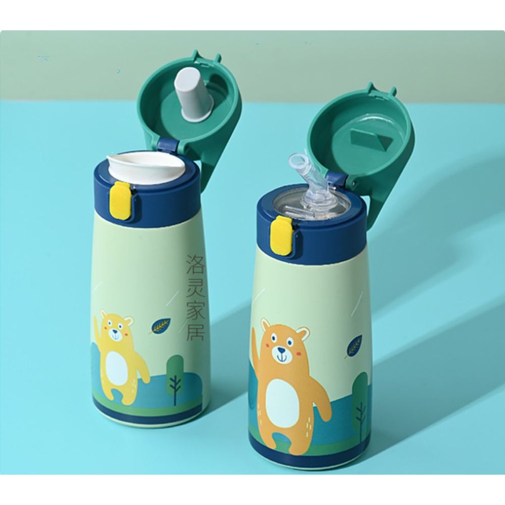 500ml High Quality Kids Thermal Flask Double Stainless Reusable Steel Cartoon Thermal Water Bottle Children Cute Tumbler