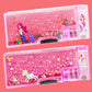 Quicksand Stationery Box Girls Primary School Princess Cute Children Pencil Box Girls Kids School Organizing Pencil Case