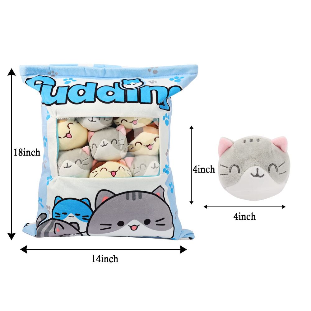 Stuffed Toy Animal Puddings Shape Home Office Throw Pillow Plush Toy cute Animal Puddings Shape Plush Toy Throw Pillow