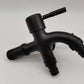 Baokemo Black 304 Stainless Steel 1 in 2 out Two Way Water Tap Washing Machine Faucet Multifunctional Durable Faucet