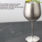 Stainless Steel Wine Glass 500ml Single-layer Unbreakable Stemmed Cocktail Goblet, Bright Light Wear Resistant Durable