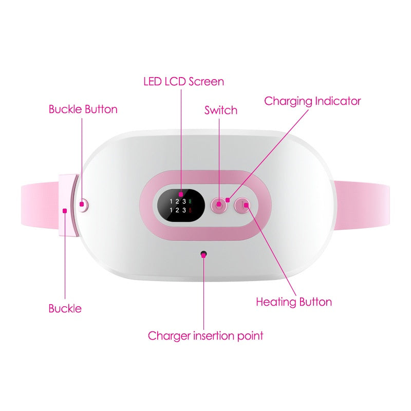 Wireless Massage Menstrual Pain Relief Abdomen Heating Massager Electric Warm Belt Women Vibrating Massage Rechargeable