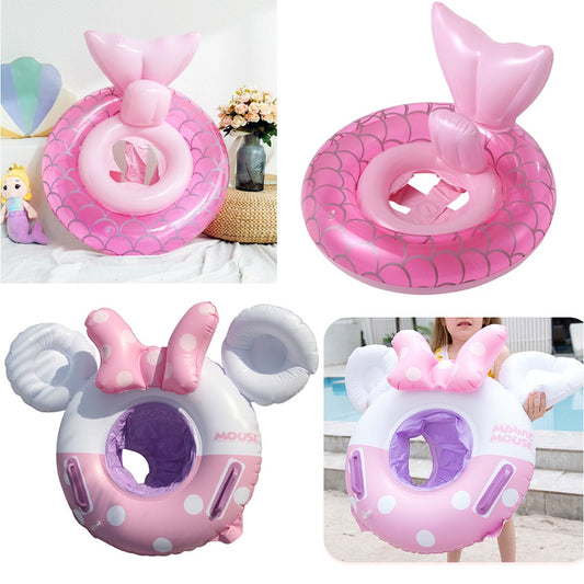 Kid’s Cartoon Inflatable Swimming Float 0-5Years Kids Safety Swimming Ring Fashion Mermaid Inflatable Baby Float