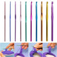 100pcs Aluminum Crochet Hooks Needles Set Weave Craft with Bag Hooks Knit Needles Gauge Scissors Stitch Holders DIY