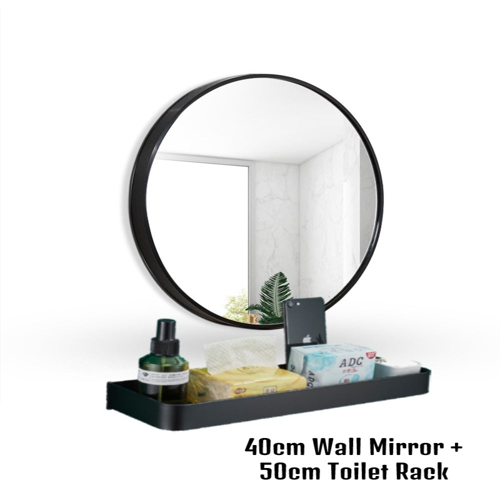 Copy of Wall Hanging Round Mirror Bathroom Toilet Living Room Corridor Bedroom Wall Mounted Black Mirror 40/50/60/70cm