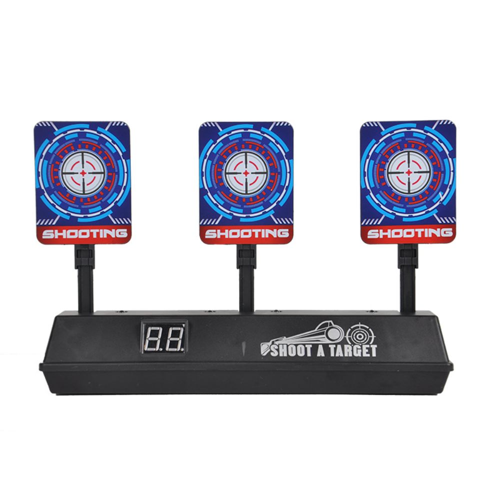 Kids Children Auto-Reset Electronic Shooting Scoring Target Toy with Dart Storage Basket for Soft Bullets Shooting Games