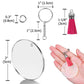 200Pcs DIY Round Acrylic Keychain Blanks Acrylic Clear Circle Discs Keychain Set for DIY Keychain Vinyl Crafting