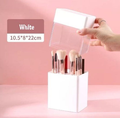 Dust Proof Makeup Brush Storage Box Beauty Eyebrow Pencil Eyeliner Eye Shadow Brush Storage Box Desktop Makeup Organizer