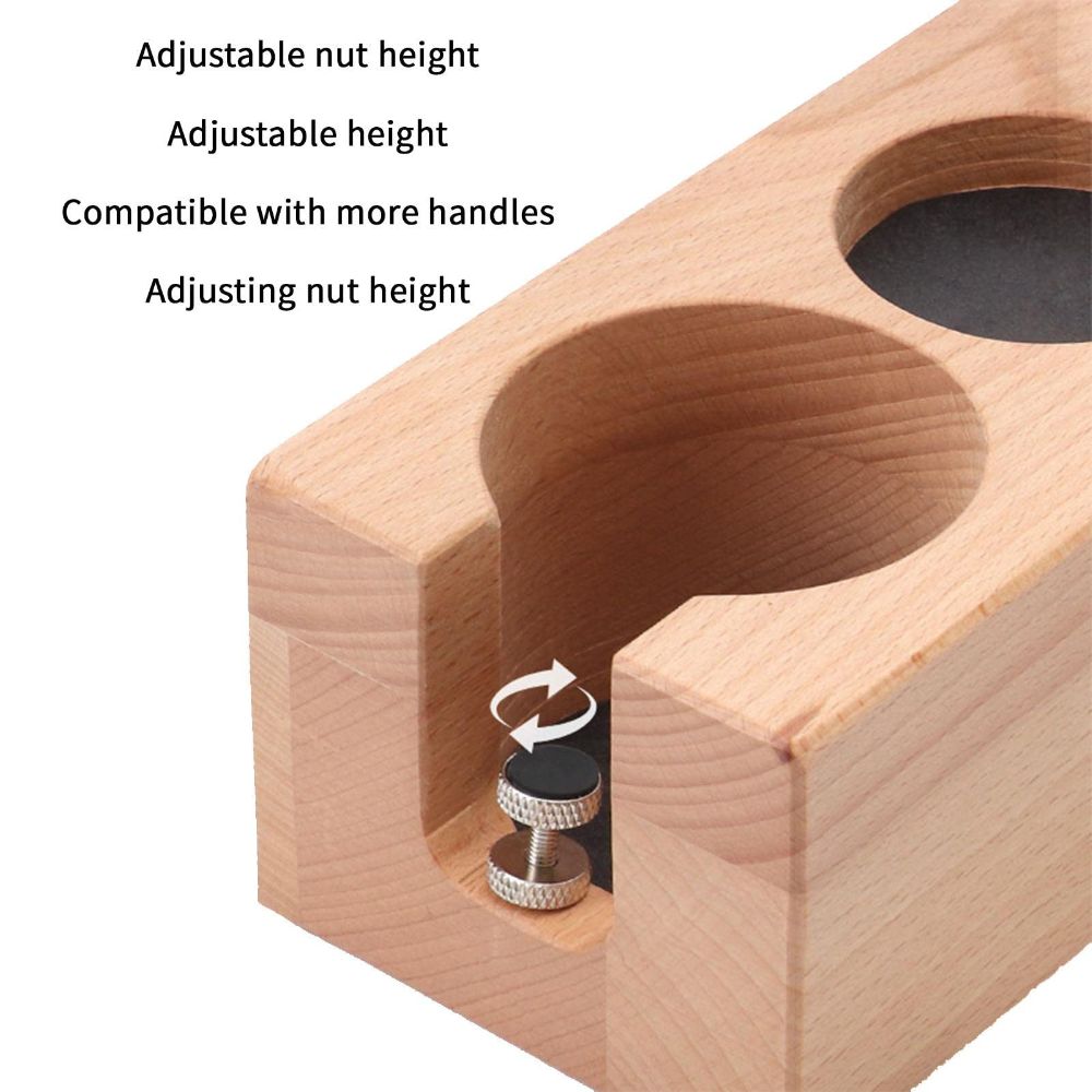 Wooden Coffee Tamper Holder Support Base Espresso Tamper Stand Wood And Natural Material Beautiful Multi Functional Slot