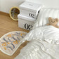 ins Style Room Bathroom Carpet Flower Semicircle Waterproof Anti-Slip Absorbent Plush Floor Mat Yellow Flower Plant Rug