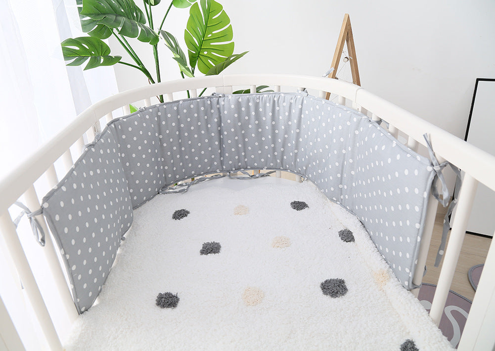 1.8M Nordic Baby Bed Bumper Crib Sides Flounces Cot Bumper for Newborn Baby Cotton Beddings Baby Room Decoration Sidings