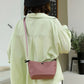 Simple Pure Color Nylon Sling Bag Women Fashionable Water Repellent Shoulder Crossbody Elegant Adjustable Strap Artistic