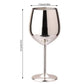 Stainless Steel Wine Glass 500ml Single-layer Unbreakable Stemmed Cocktail Goblet, Bright Light Wear Resistant Durable