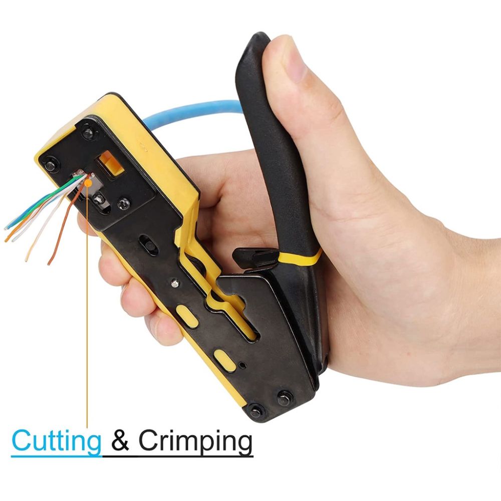 Cat6 Cat5 Cat5e 8P8C RJ45 Crimp Tool Pass Through Crimper Cutter Modular Connector Ethernet All-in-one Wire Tool