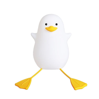 Richu Duck Shape LED Bedroom Lamp Silicone Touch Night Light for Home Decoration Adorable And Lovely Lamp High Quality