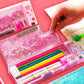 Quicksand Stationery Box Girls Primary School Princess Cute Children Pencil Box Girls Kids School Organizing Pencil Case