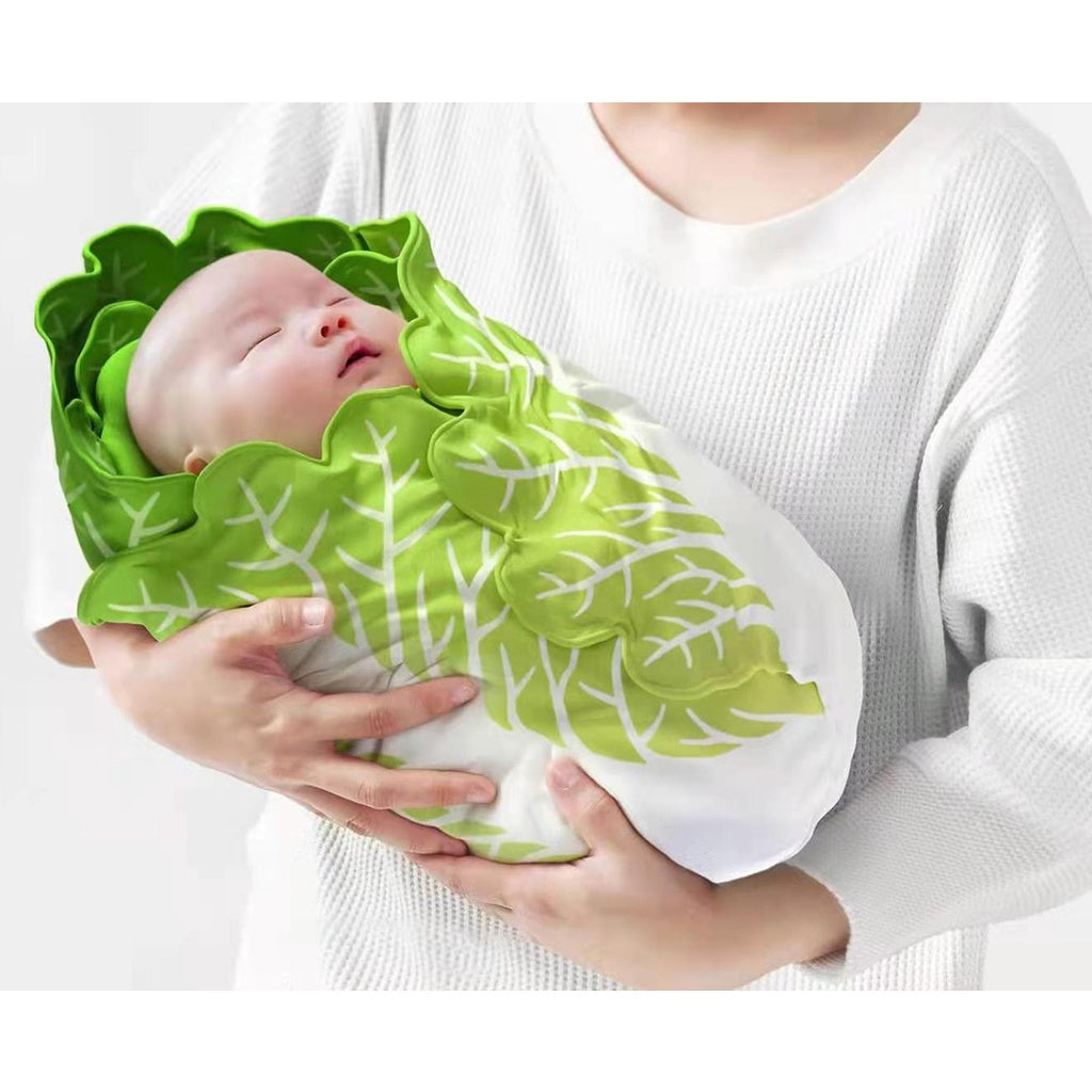 0-6m Baby Swaddle Wrap Newborn Simulation Cabbage Flannel Baby Wrap Blanket Baby Sleeping Swaddle Wrap flannel blanket