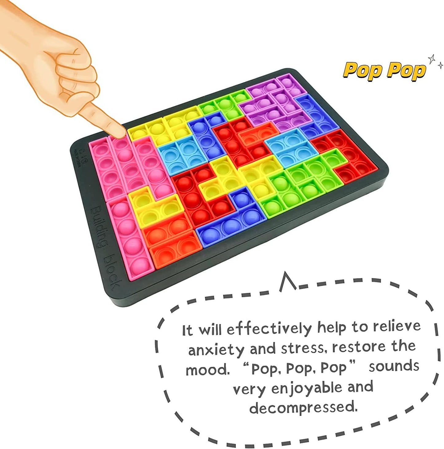 27pcs Colorful Jigsaw Puzzle Pops Its Fidget Toys Anti-stress Push Bubble Sensory Children Puzzle Board Educational Toy