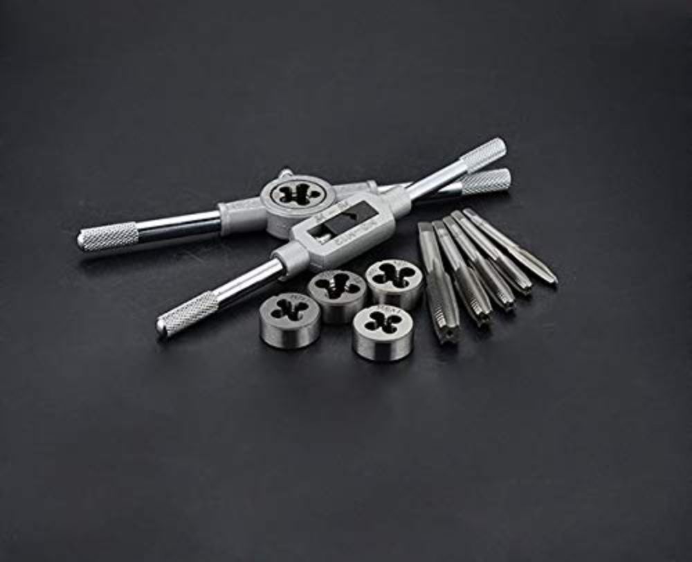 12/20pcs Tap And Die Set Tap Wrench Die Handle Screw Thread Threading Tapping Rethread Tool Bolt Screw Extractor