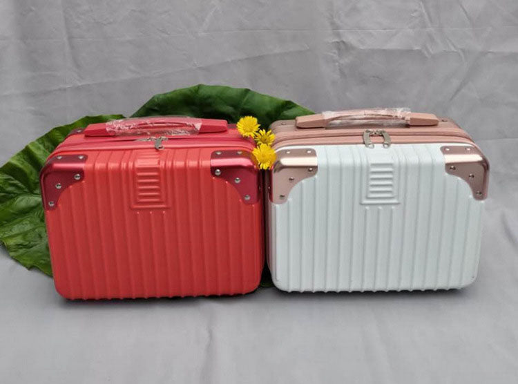 14 inch make up bag mini suitcase hand carry luggage, cosmetic bag, anti-scratch with large capacity makeup pouch