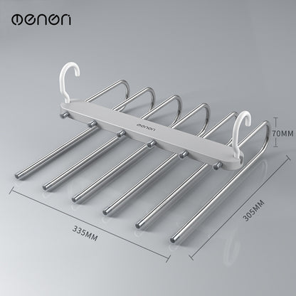 Folding Pants Rack Multifunctional Multi-Layer Hanger Household Magic Seamless Clip Wardrobe Storage Handy Tool Clothing