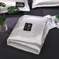 Silk Blanket Silky Cooling Thin Quilt Smooth Blankets Solid Comforter Bed Cover Cooling Summer Blanket Silk Lightweight