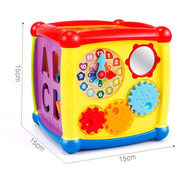 Baby Educational Music Toy Activity Cube Piano Shape Time Alphabet Figures