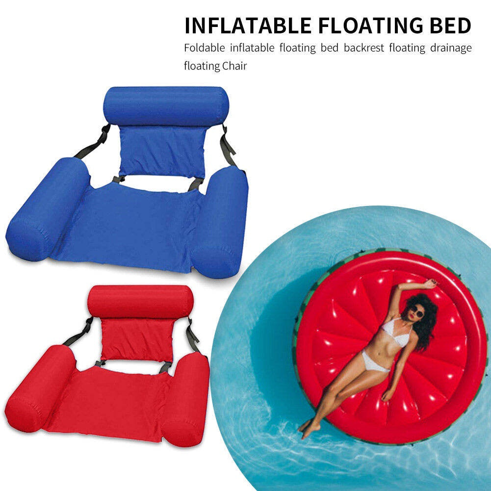 PVC Summer Inflatable Foldable Float Row Swimming Pool Water Hammock Air Mattresses Bed Beach Water Sports Lounge Chair