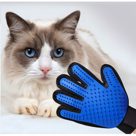 L+R Hand Pet Glove Cat Dog Grooming Hair Brush Remover Deshedding