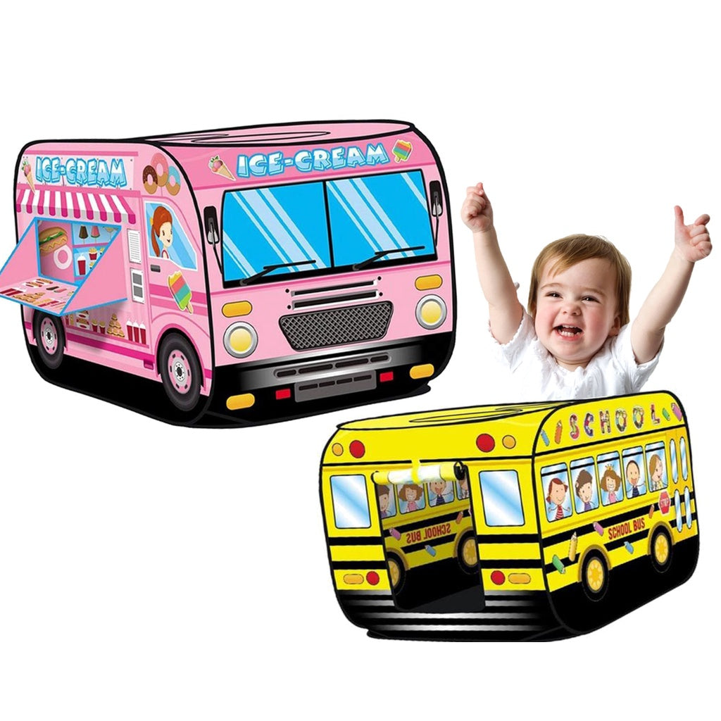 Children Play Tent Kids Bus Folding Ice-Cream School Bus Tent All Time Favorite