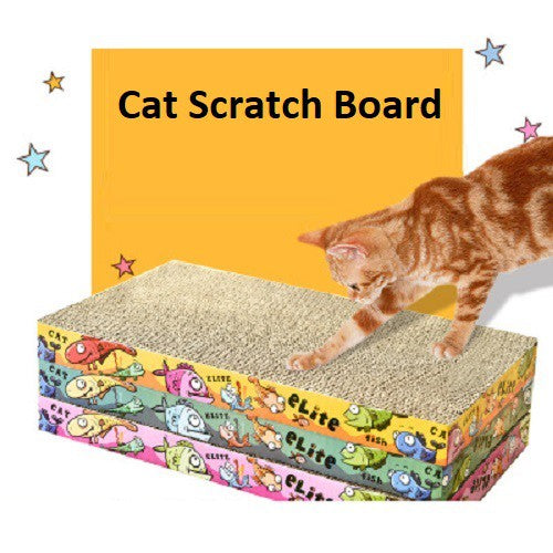 Cat scratch board toy for pets to sit play sleep bed couch