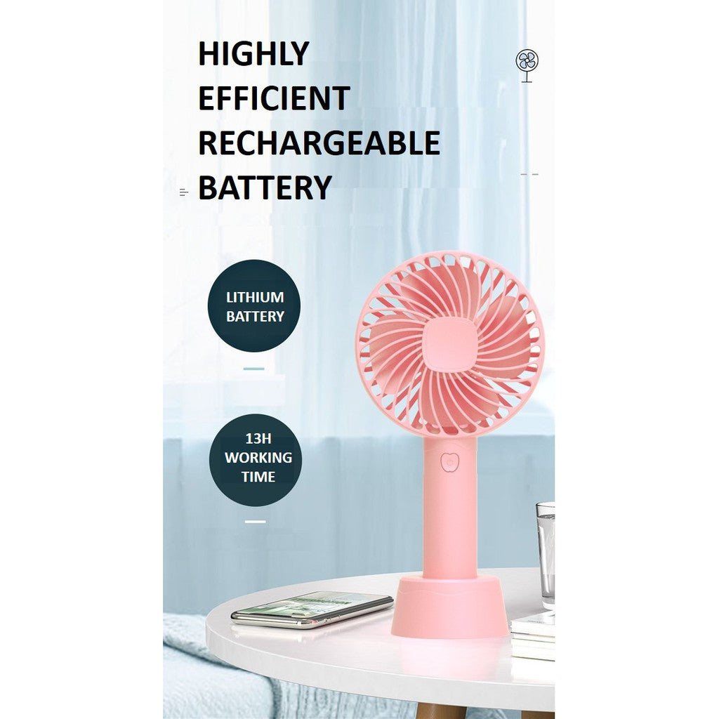 Handheld Portable Fan USB Rechargeable Desk Fan For Outdoor And Indoor Easy Convenient Portable Lightweight Design