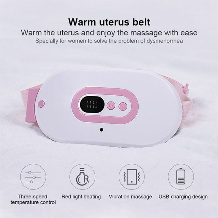 Wireless Massage Menstrual Pain Relief Abdomen Heating Massager Electric Warm Belt Women Vibrating Massage Rechargeable