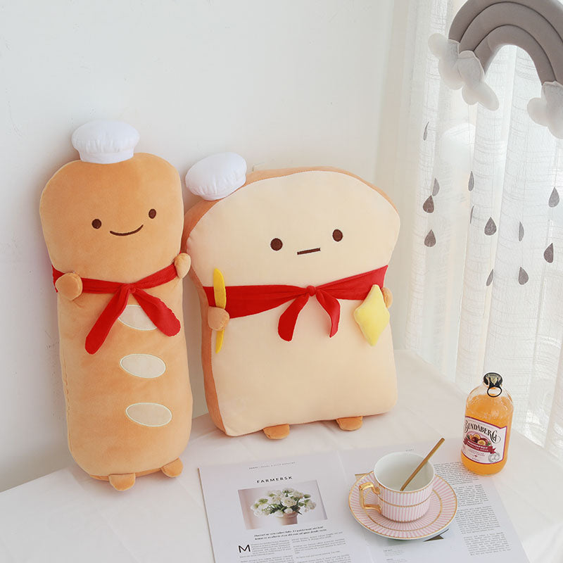 Stuffed Toy Sliced Bread Pillow Bolster Cushion Baby Doll Friend Soft Plush Toy Birthday Valentine Love Gift