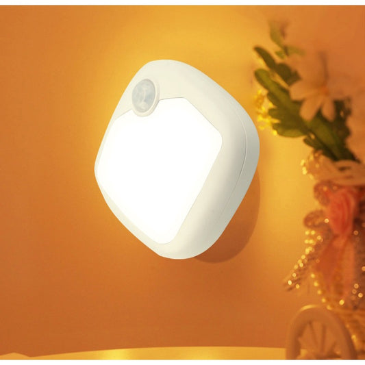 LED Motion Sensor Warm White Light Corridor Stairs Wardrobe Drawer Cabinet Auto On Off Wireless Lamp