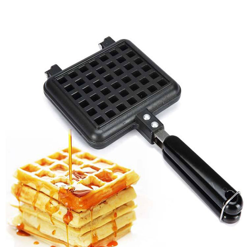 Non-Stick Waffle Maker Household Kitchen Waffle Baking Mold Gas Pan Bubble Egg Cake Oven Breakfast Durable Baking Tool