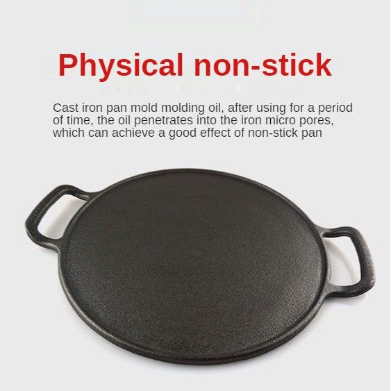 Cast Iron Grains Griddle Household Make Pancakes Fruit Pot Pancake Maker Shandong Grains Griddle Thickened Pan 28CM