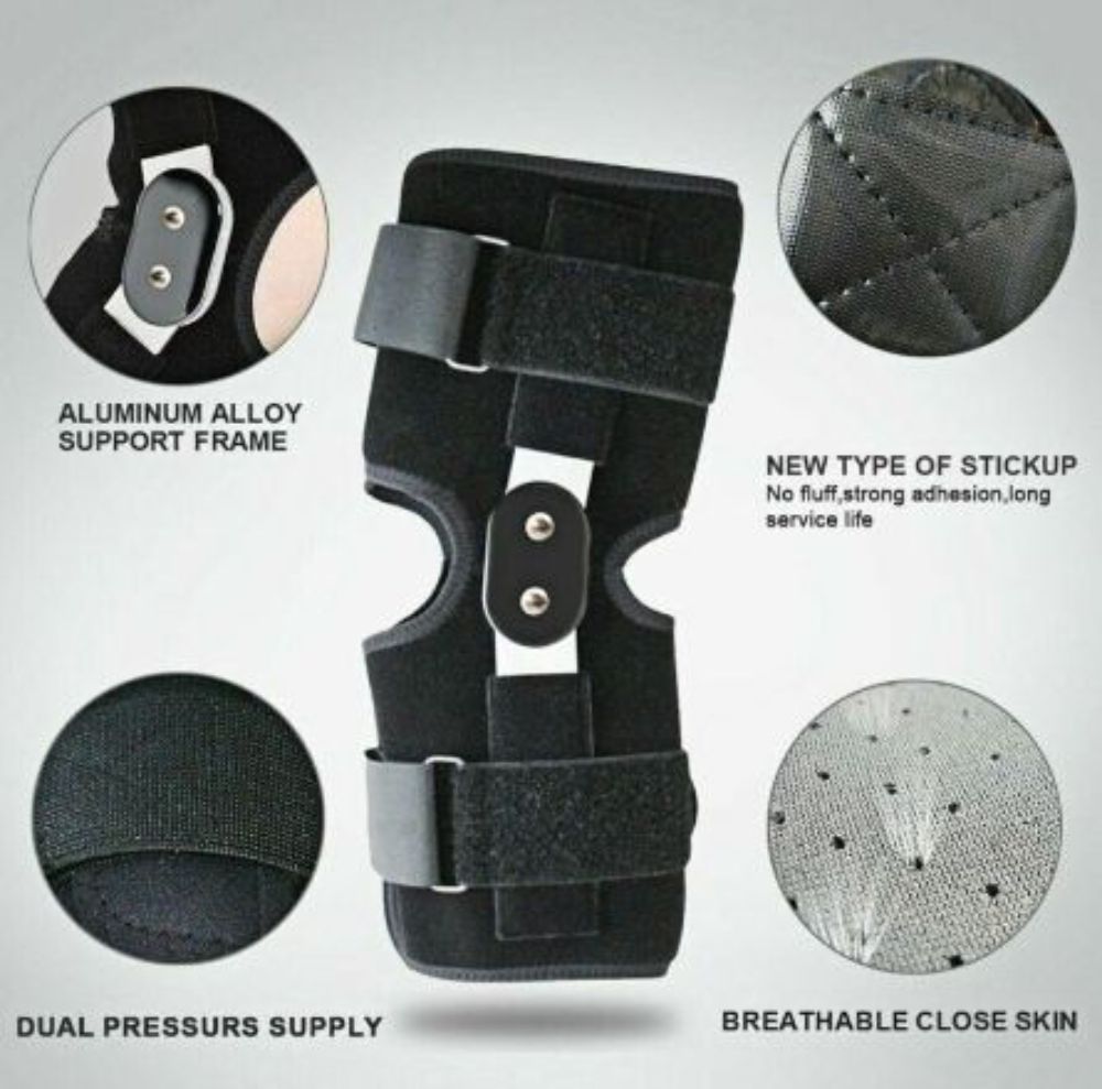 1pcs Hinged Knee Arthritis Support Guard Stabilizer Strap Wrap Sports Knee Pads Brace Men Women Fitness Knee Sleeve