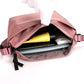 Simple Pure Color Nylon Sling Bag Women Fashionable Water Repellent Shoulder Crossbody Elegant Adjustable Strap Artistic