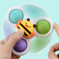 New Baby Pop It Bath Toy Fat Brain Rotating Flower Dining Table Sensory Toys Fidget Spinner Bring Joy To Baby Bathing